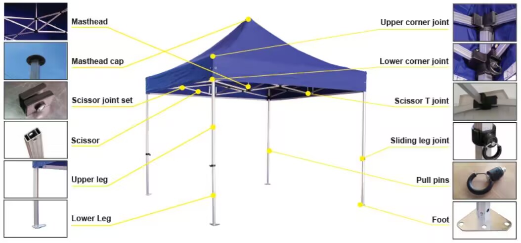 10ft x 20ft Commercial Pop Up Canopy Tents, 600D Oxford Easy Up Tent For Promotion