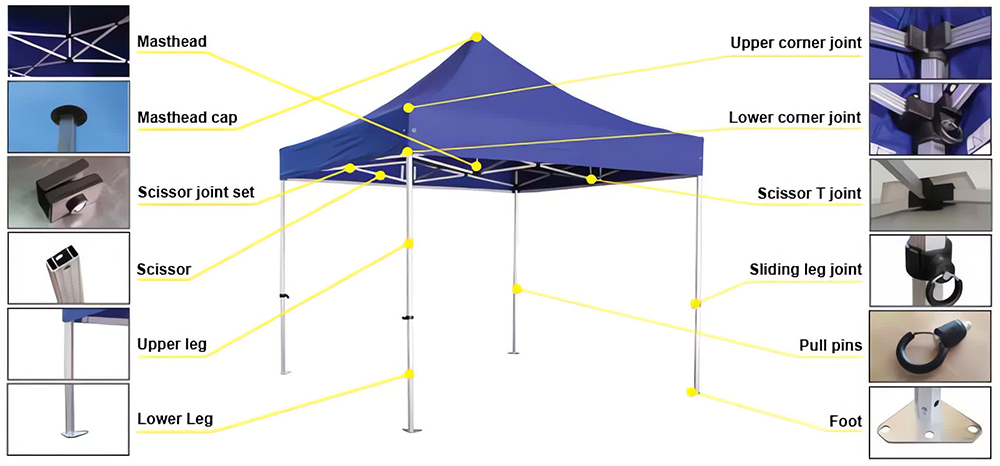 10ft x 20ft Commercial Pop Up Canopy Tents, 600D Oxford Easy Up Tent For Promotion