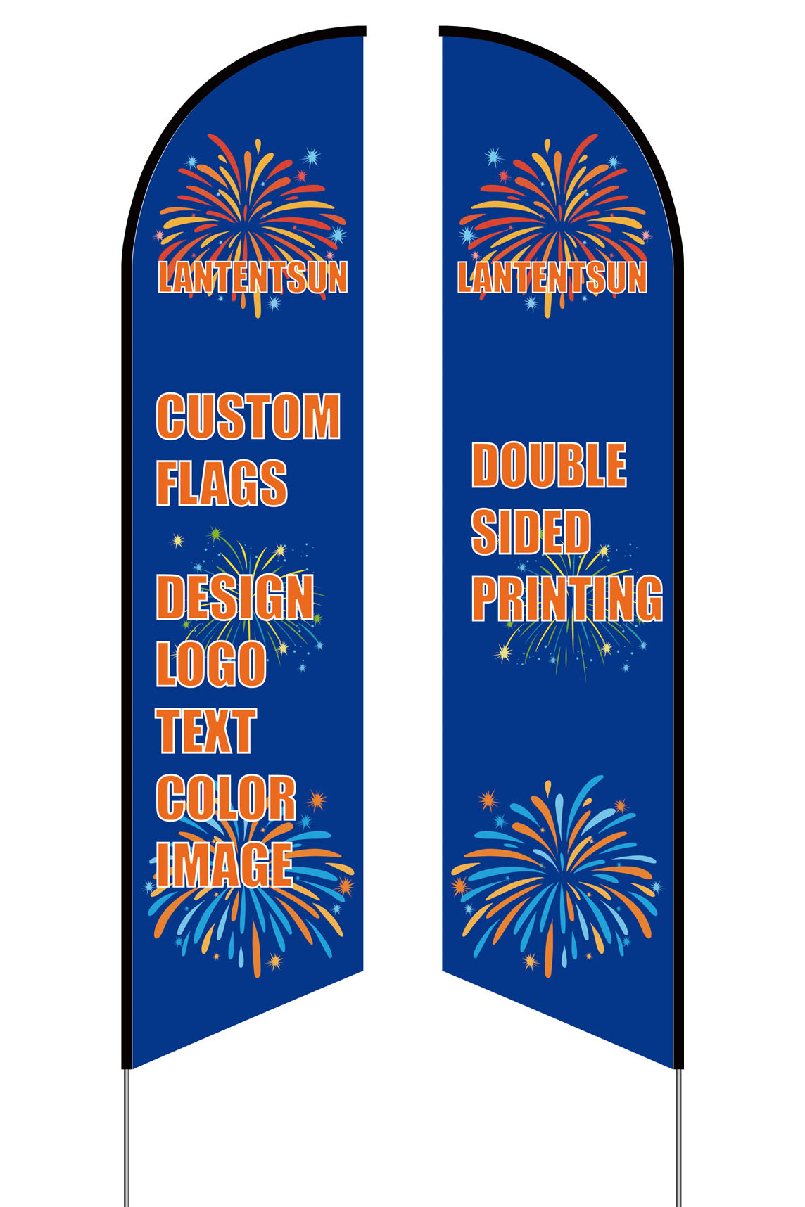 Custom Double Side Printed Advertising Feather Flags