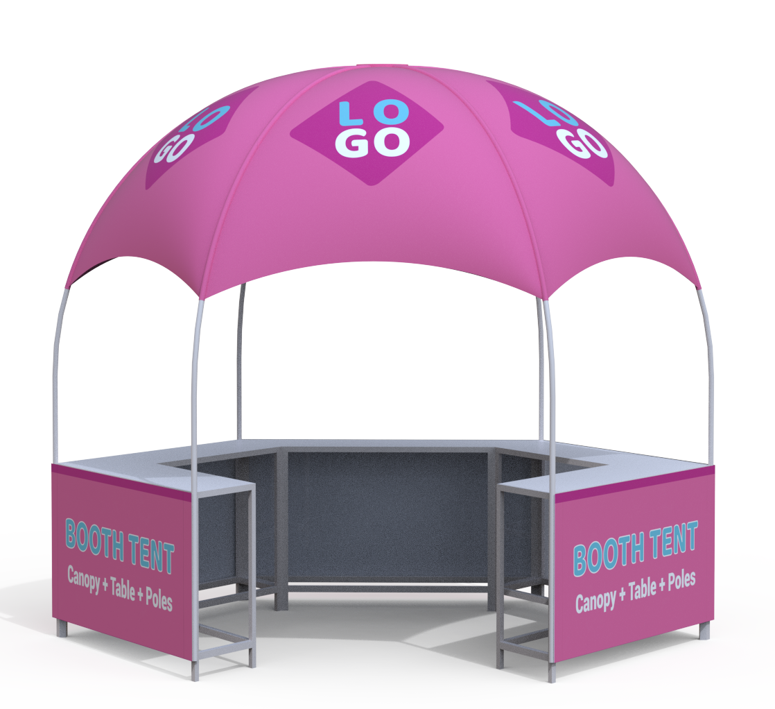 Custom Business Logo Canopy Tent Kit Pop Up Kiosk Booth Canopy Tent for Outdoor Business Food Event with Photo Text Color Logo